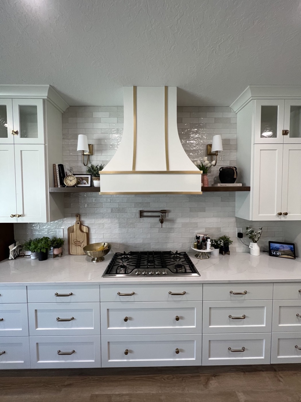 Custom kitchen remodel with dark island and white upper cabinets â Rocky Mtn Remodel Utah County