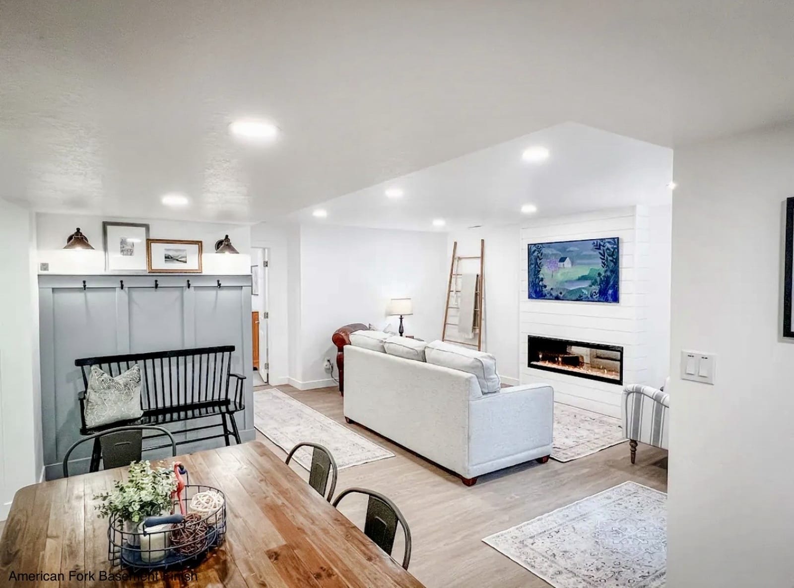 Open Concept Basement — Rocky Mtn Remodel Utah County